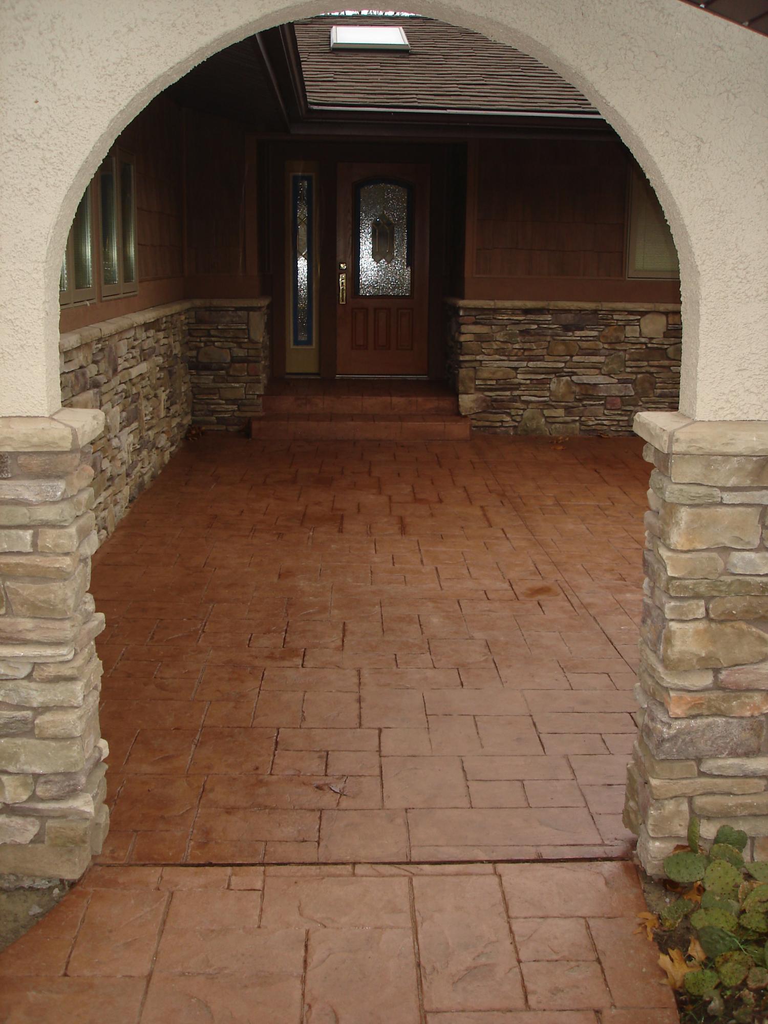 Stamped concrete installation by Quantum Concrete