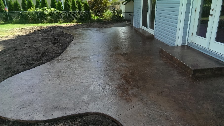 Concrete project in progress by local crew